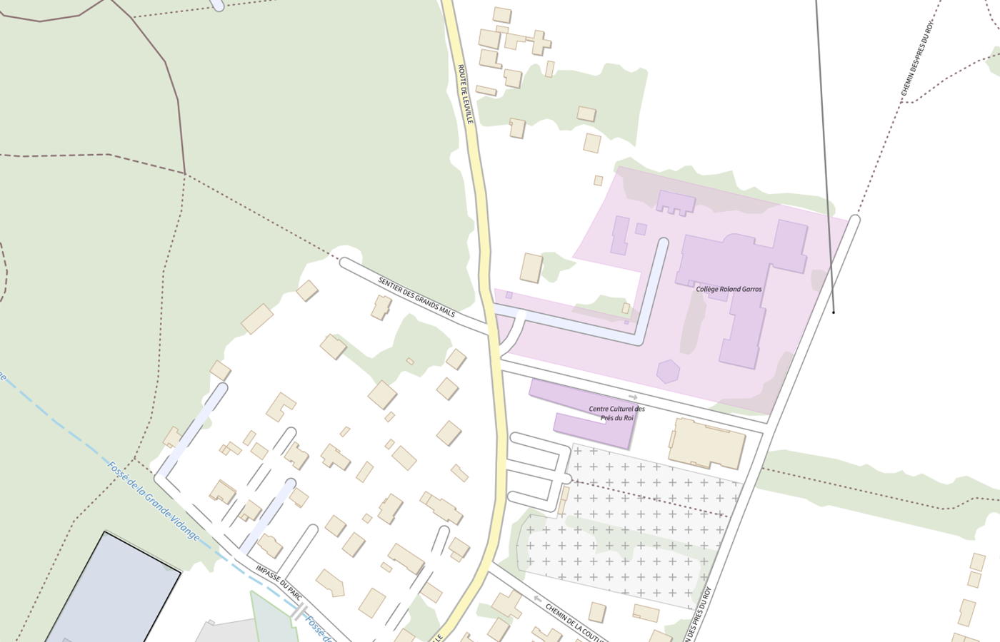 Plan IGN de situation de Collège Roland Garros