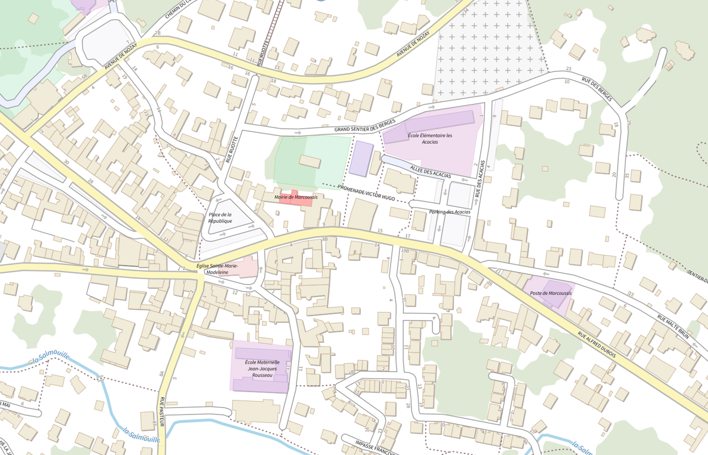 Plan IGN de situation de LBM Selas Bio Lab Site Marcoussis