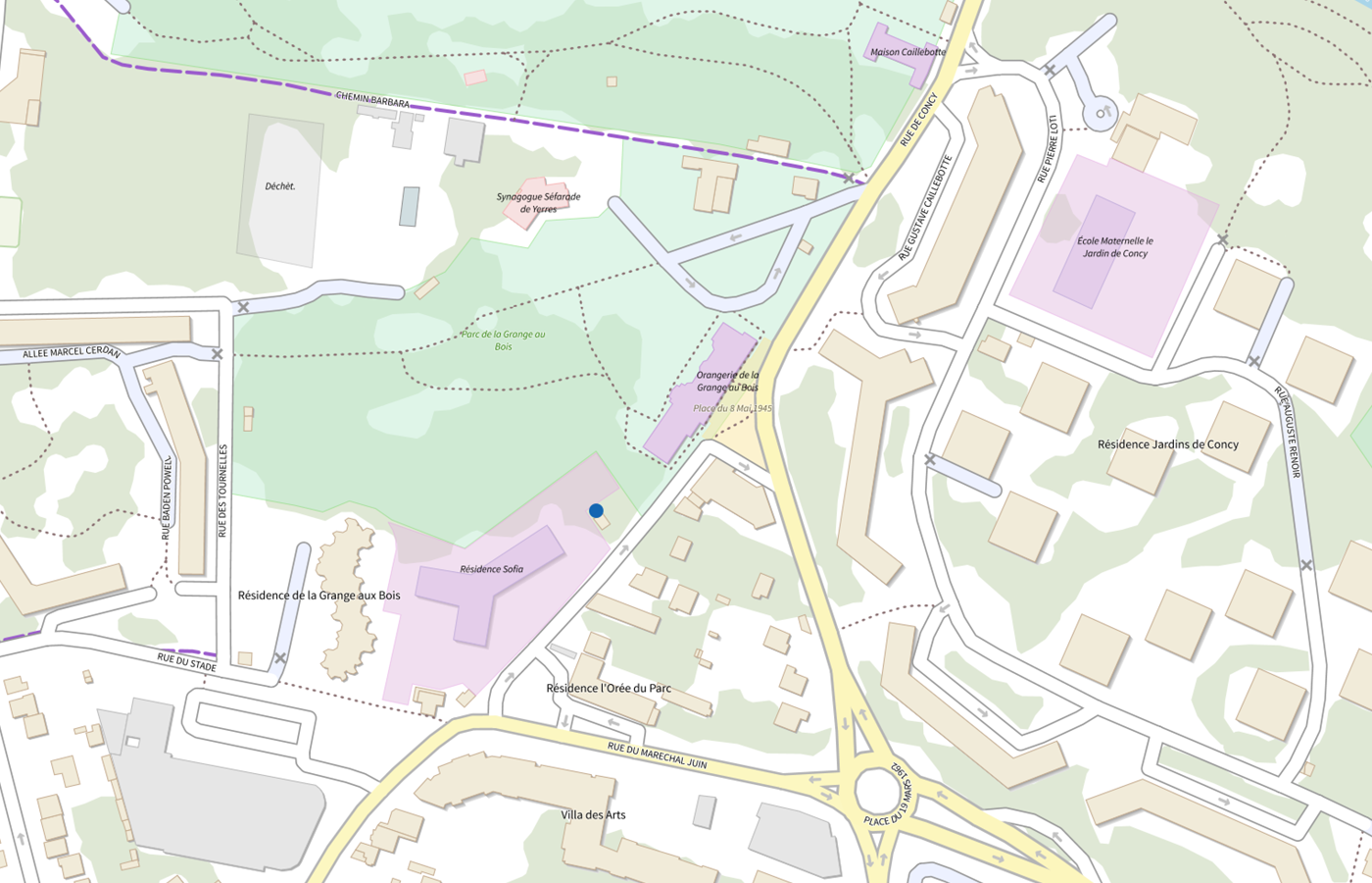 Plan IGN de situation de EHPAD Residence Sofia