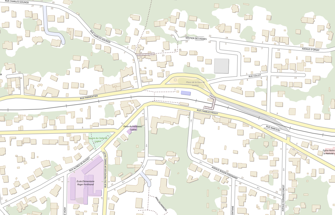 Plan IGN de situation de Villa Jeanne - Centre Maternel