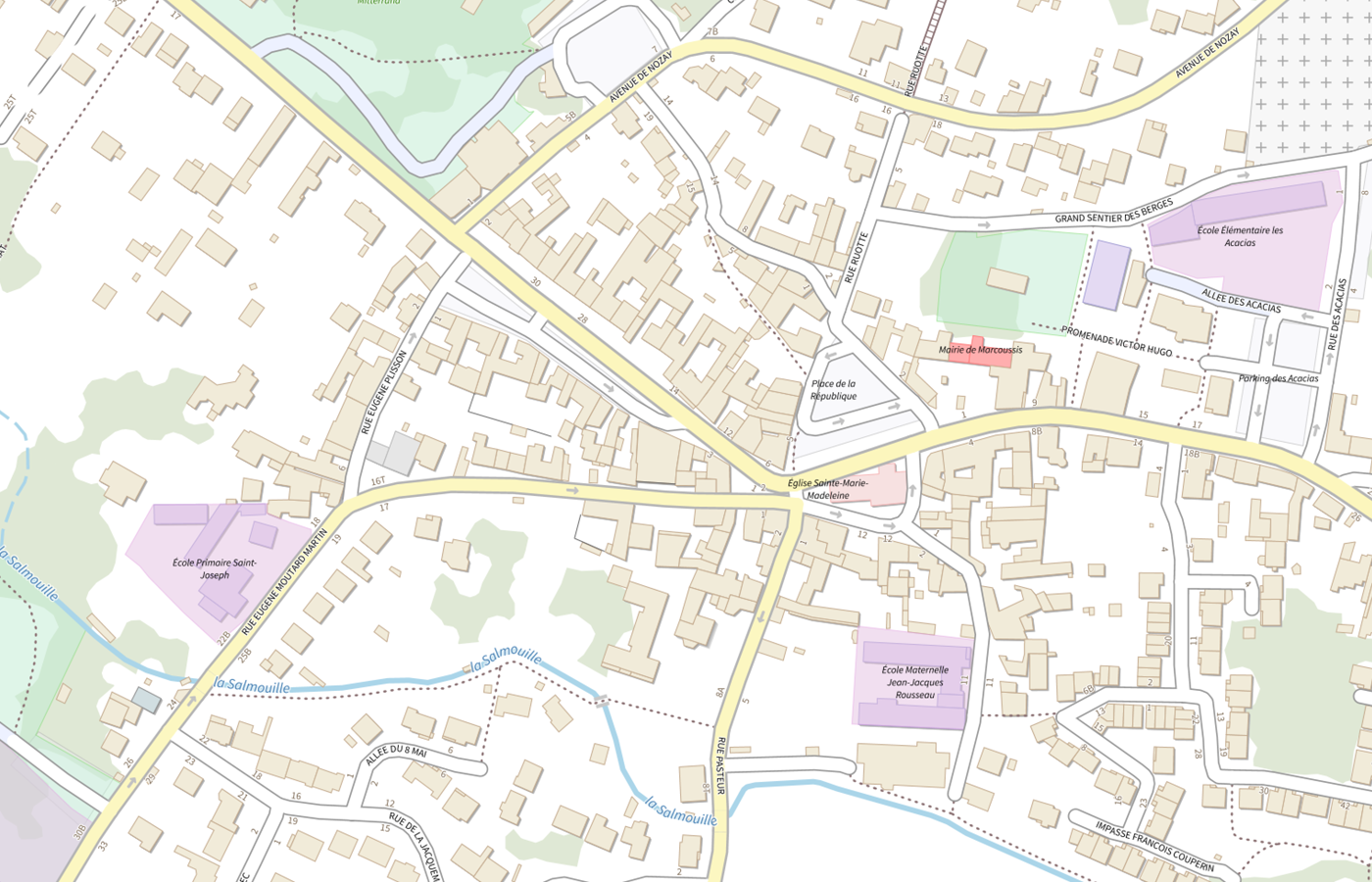 Plan IGN de situation de Pharmacie de L'eglise