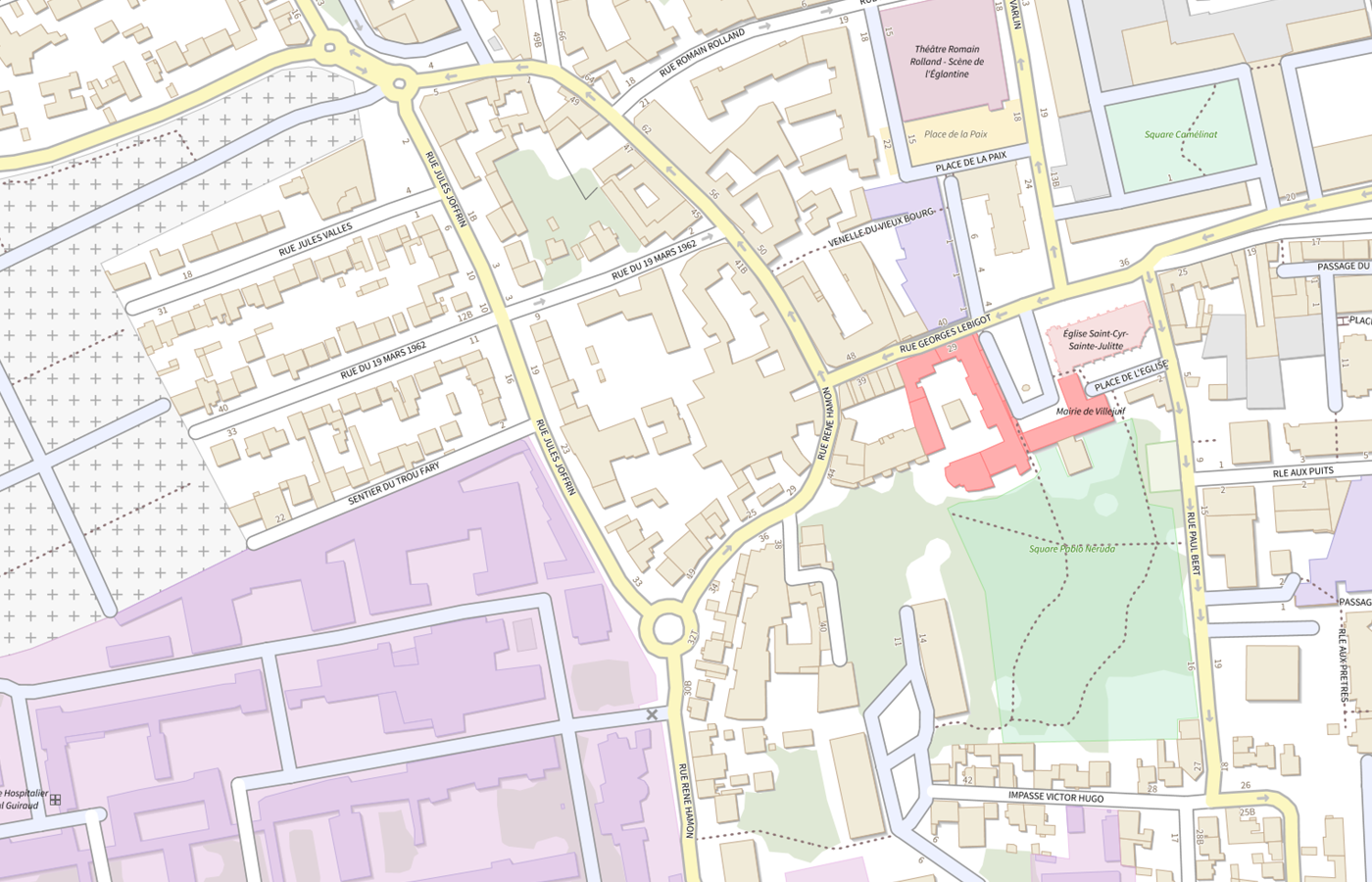 Plan IGN de situation de CMP de Villejuif