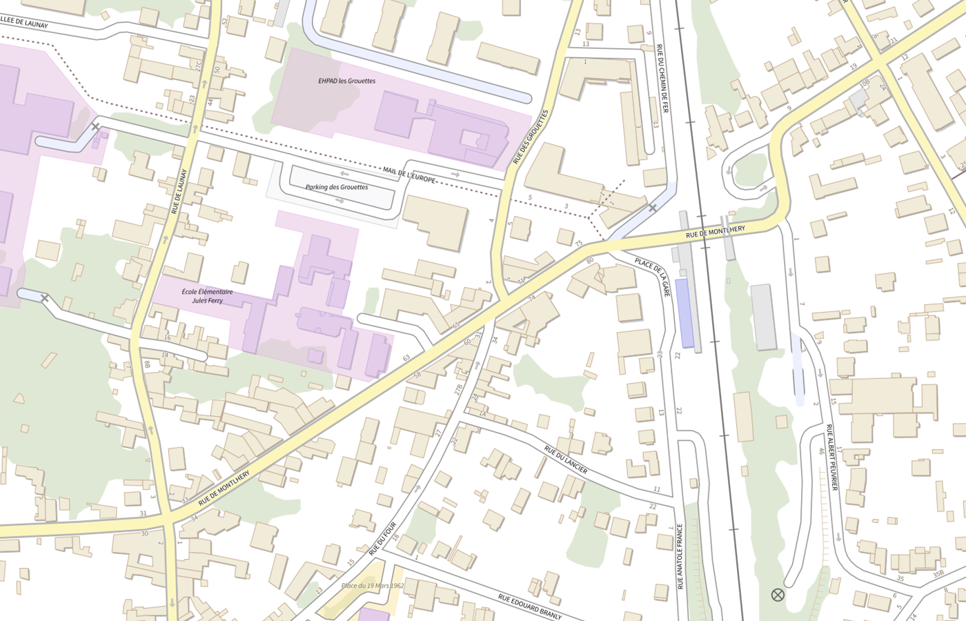 Plan IGN de situation de Selarl Pharmacie Centrale de Saint