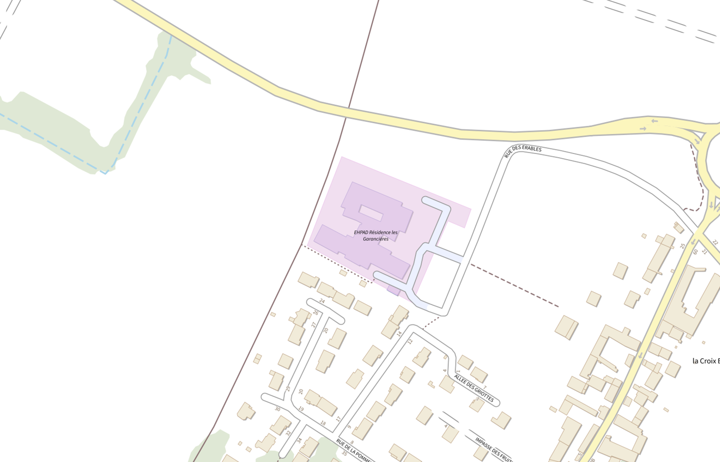 Plan IGN de situation de EHPAD les Garancieres