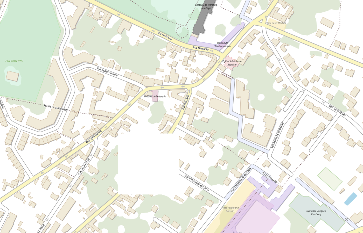 Plan IGN de situation de CMP de Morsang sur Orge