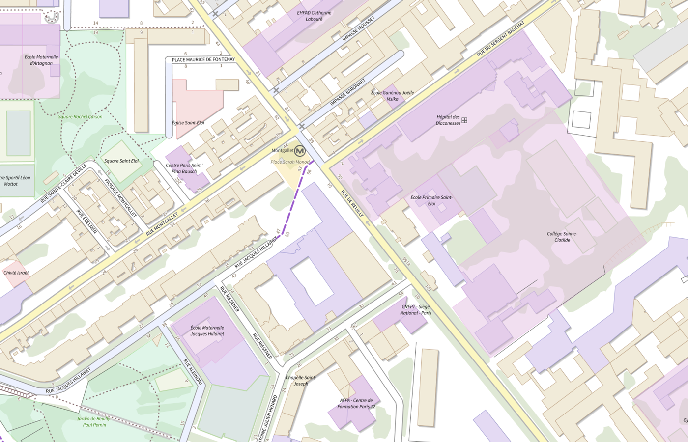 Plan IGN de situation de Chambre de métiers et de l'artisanat (CMA) régionale - Ile-de-France