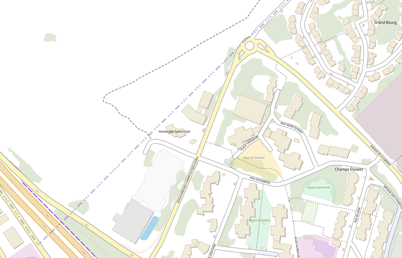 Plan IGN de situation de Residence Sociale