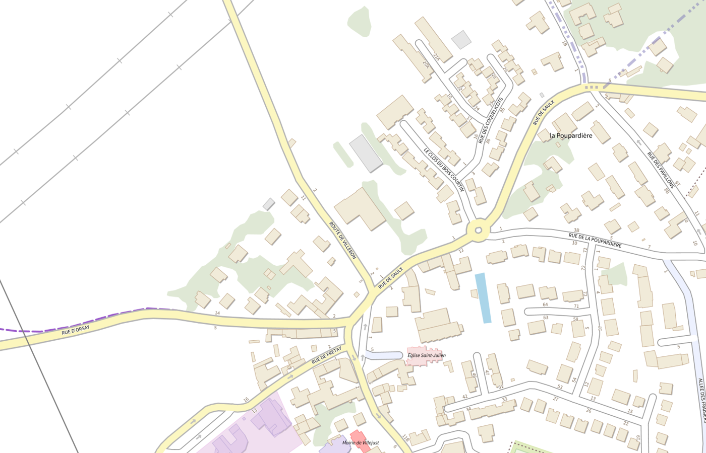 Plan IGN de situation de CDS de Villejust