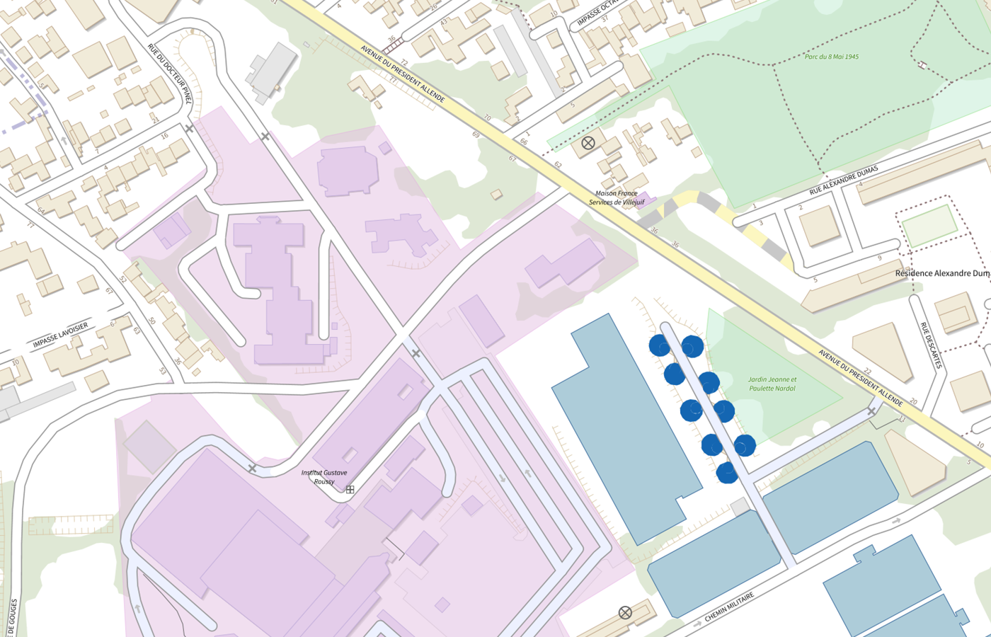 Plan IGN de situation de Institut Gustave Roussy