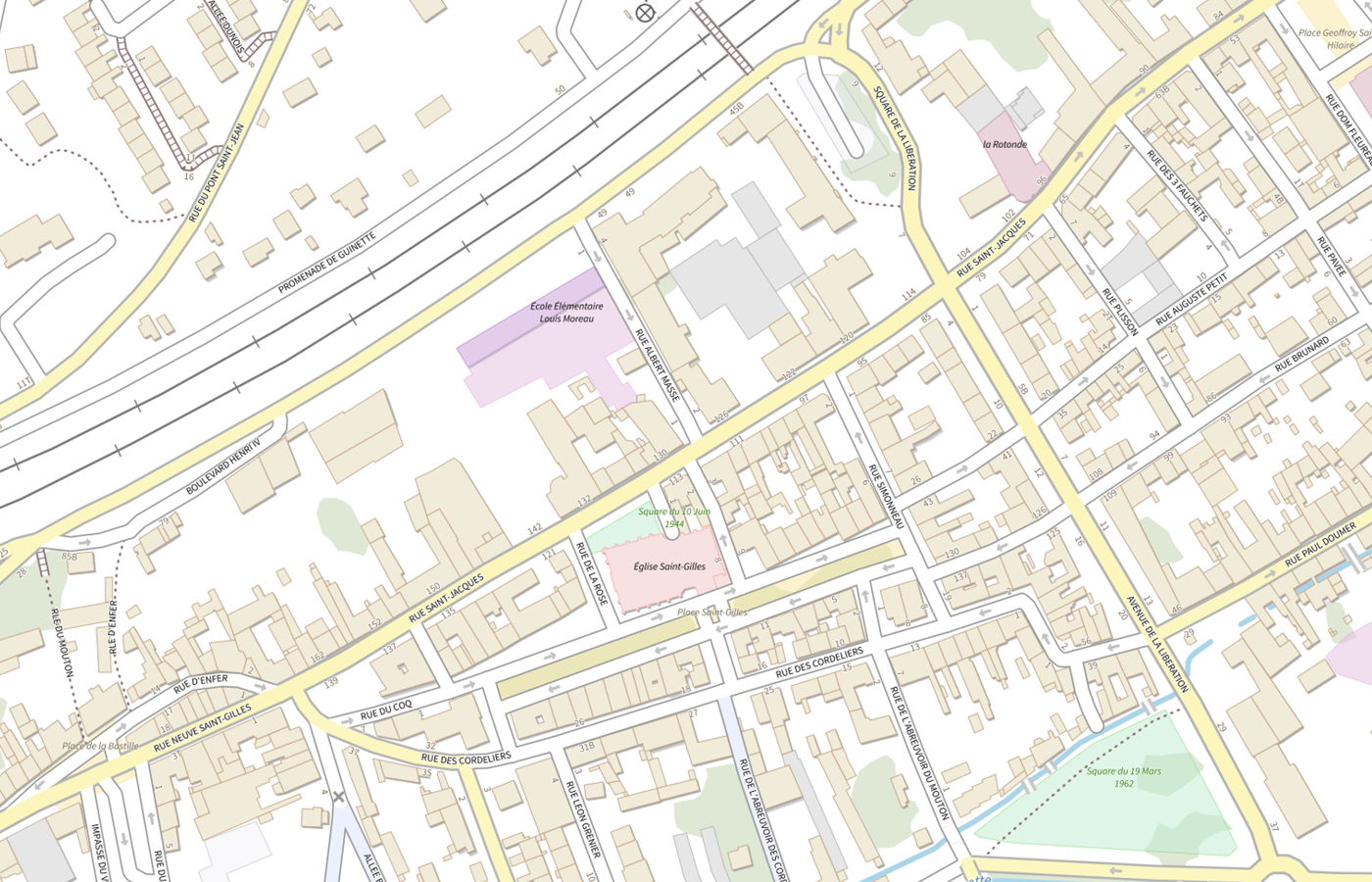 Plan IGN de situation de CHU Sud Essonne
