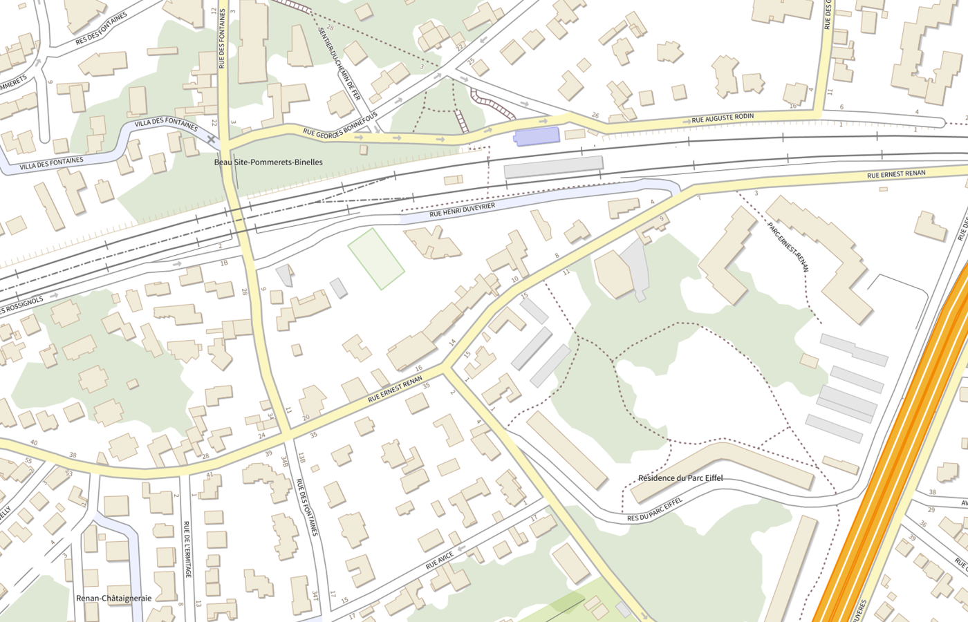 Plan IGN de situation de Hdj les Lierres