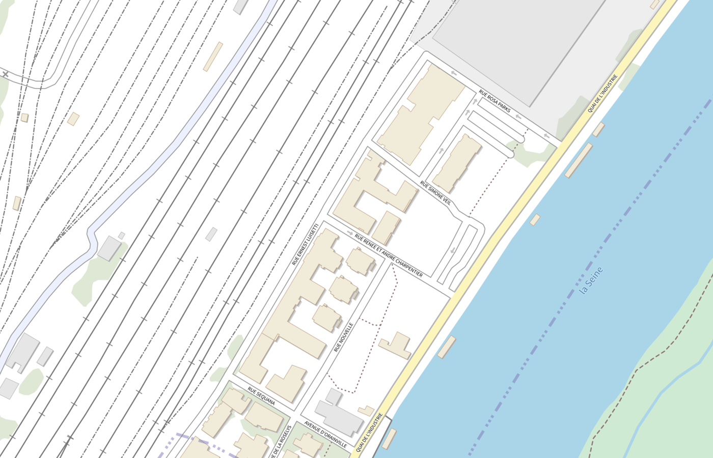 Plan IGN de situation de Les Quais D'athis