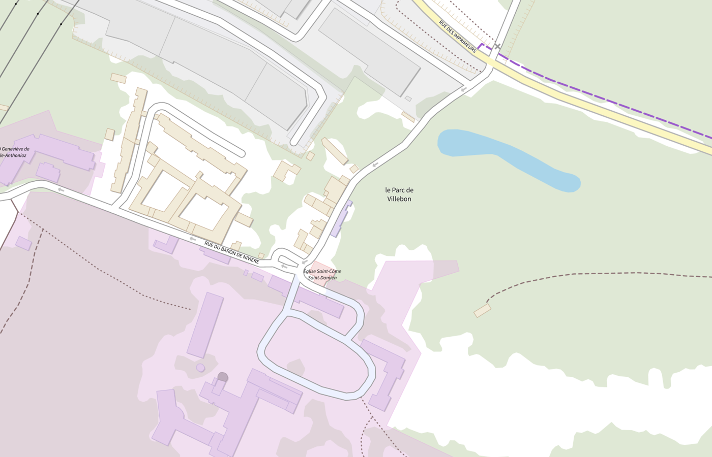 Plan IGN de situation de Unite Residentielle Villebon