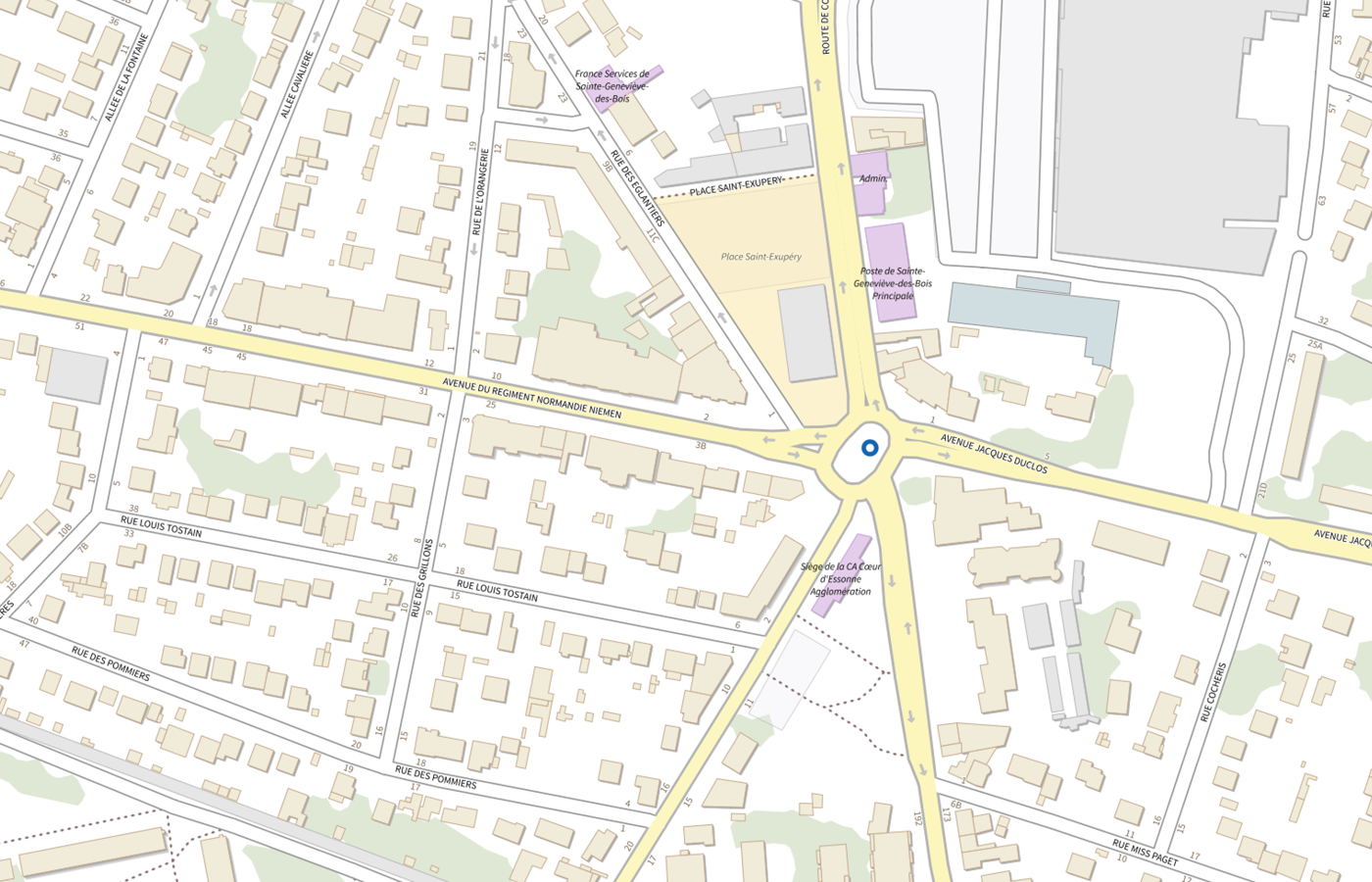 Plan IGN de situation de Pharmacie du Donjon