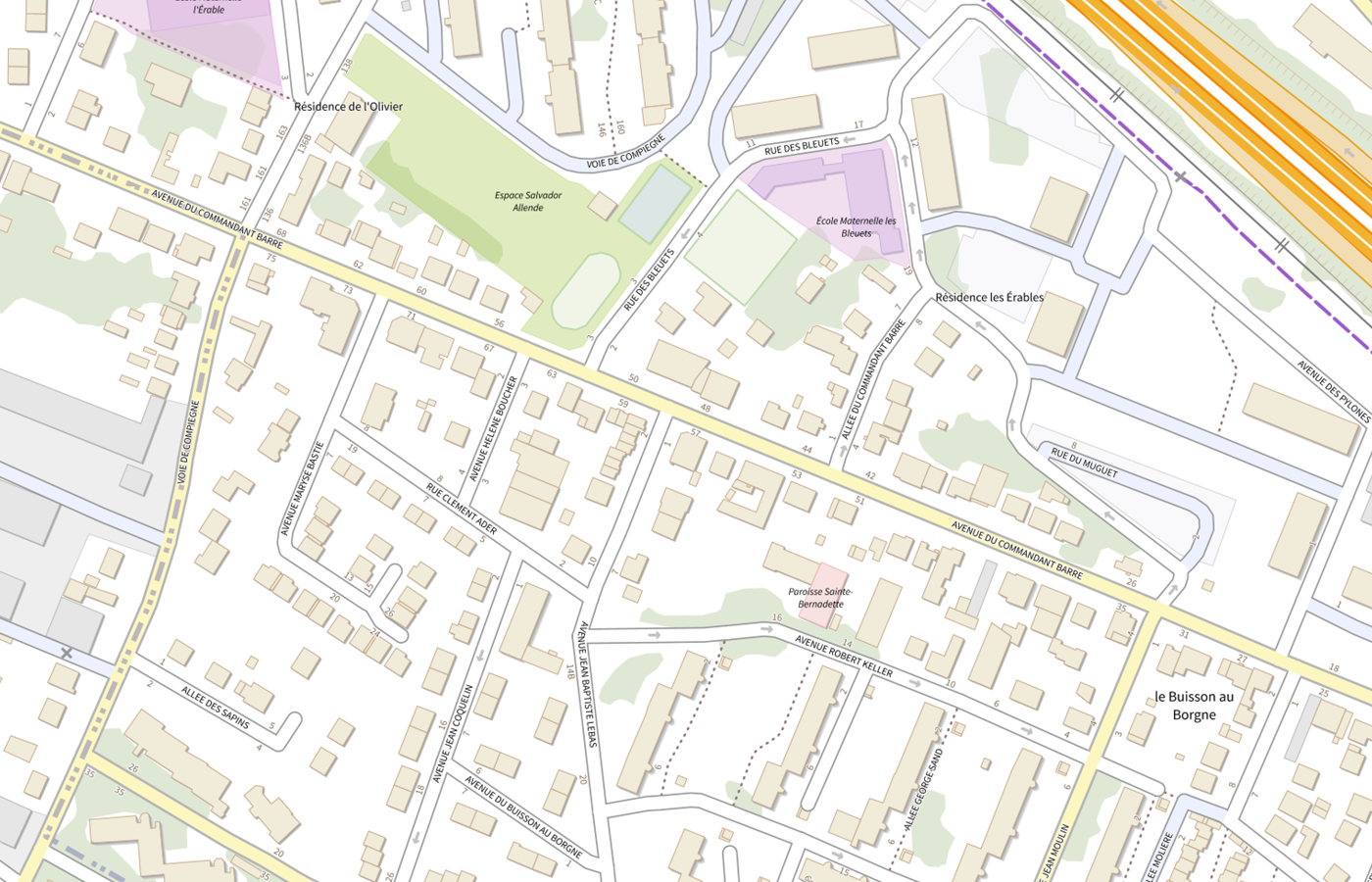 Plan IGN de situation de LBM Selas Cerballiance Paris Sud Site