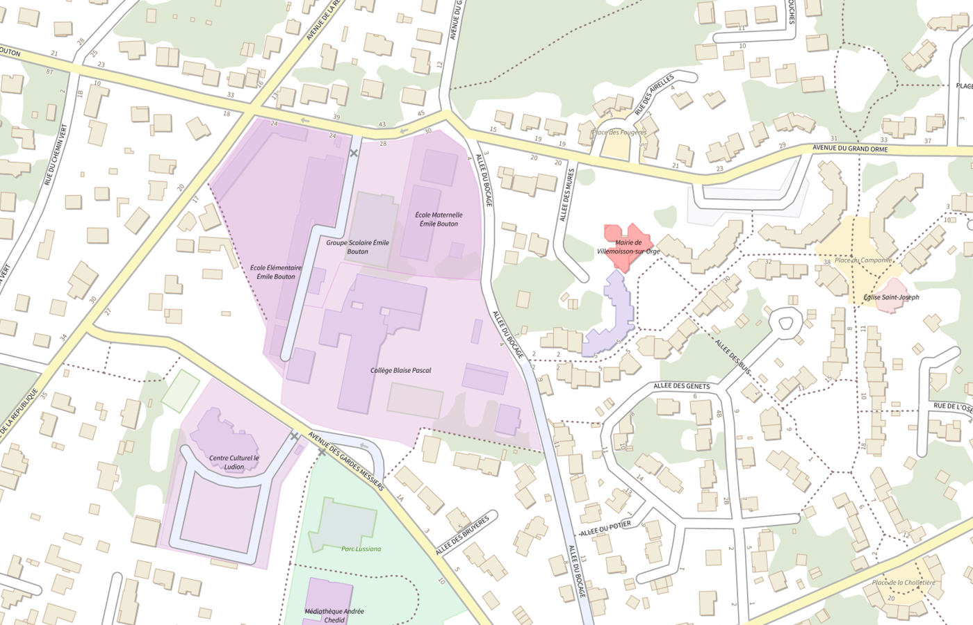 Plan IGN de situation de Collège Blaise Pascal