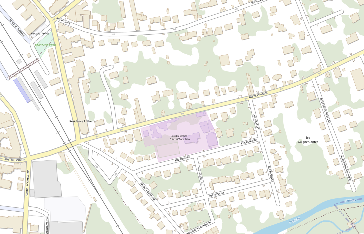Plan IGN de situation de SESSAD de l Yerres