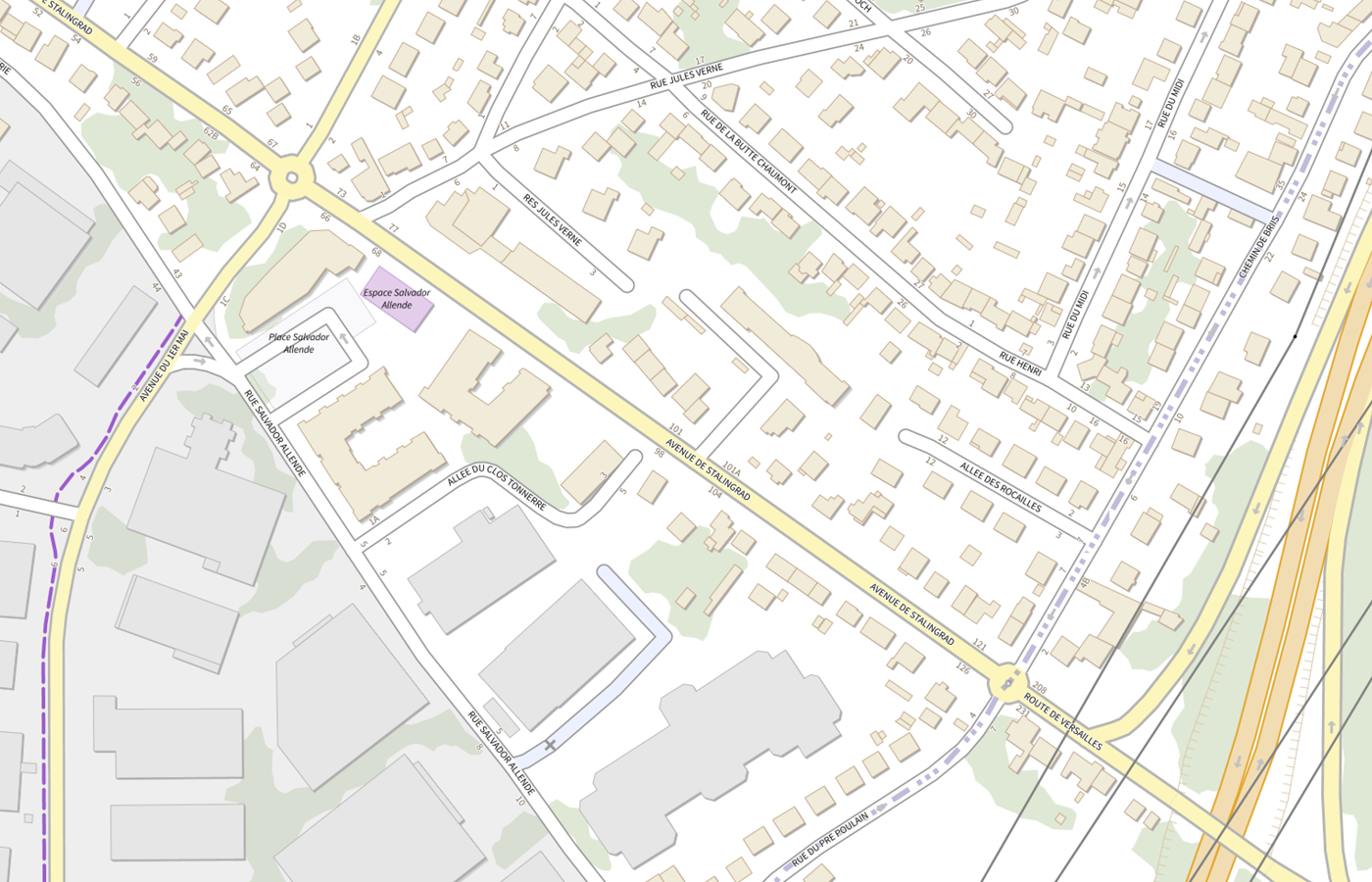 Plan IGN de situation de Centre Scanner Irm Palaiseau - Sipa