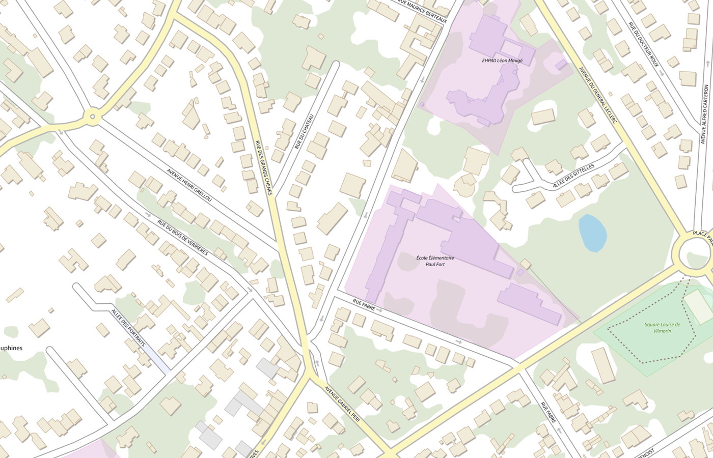 Plan IGN de situation de CMPP de Verrieres le Buisson