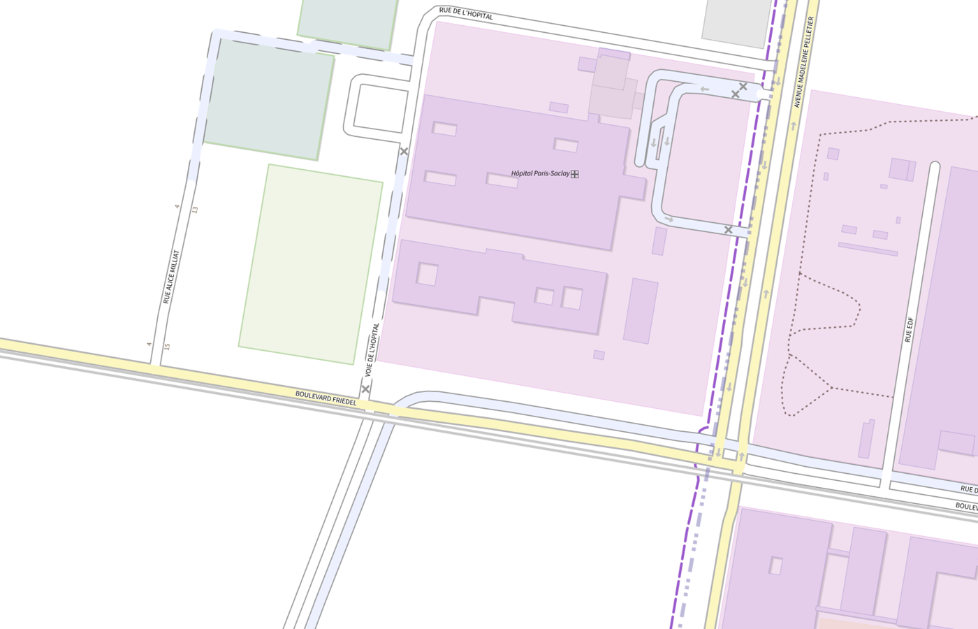 Plan IGN de situation de Hopital Paris-saclay