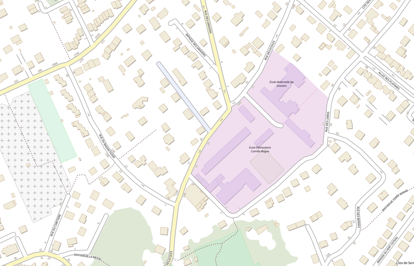 Plan IGN de situation de Cpmi Breuillet