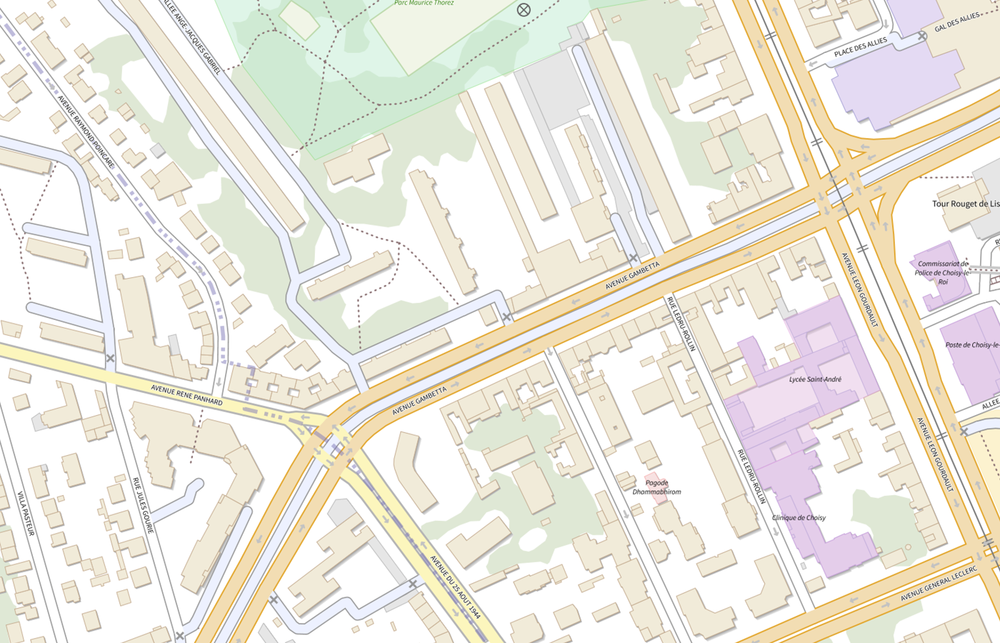 Plan IGN de situation de CMP Gambetta
