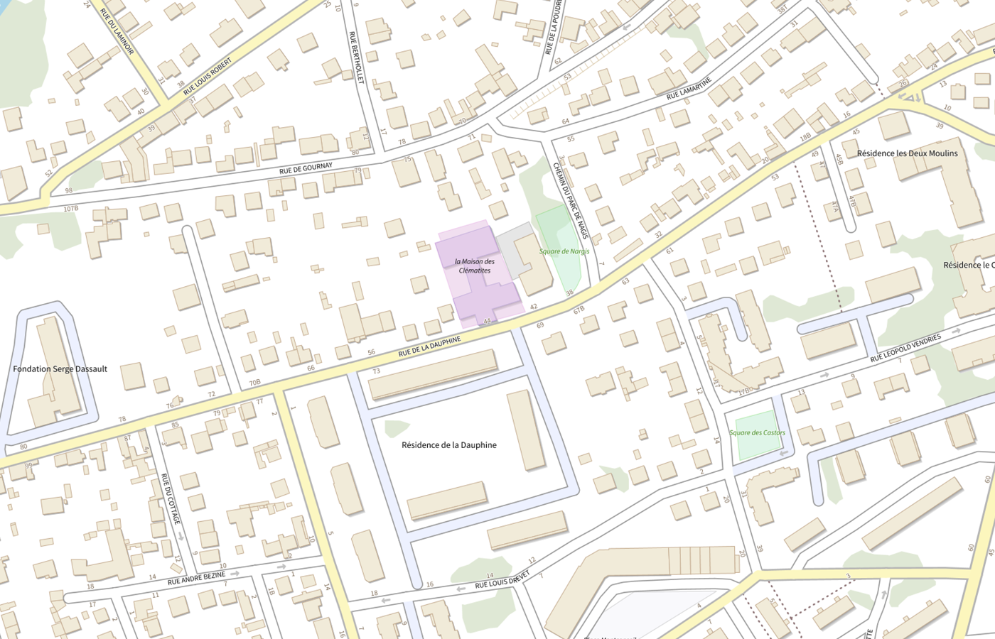 Plan IGN de situation de EHPAD la Maison des Clematites