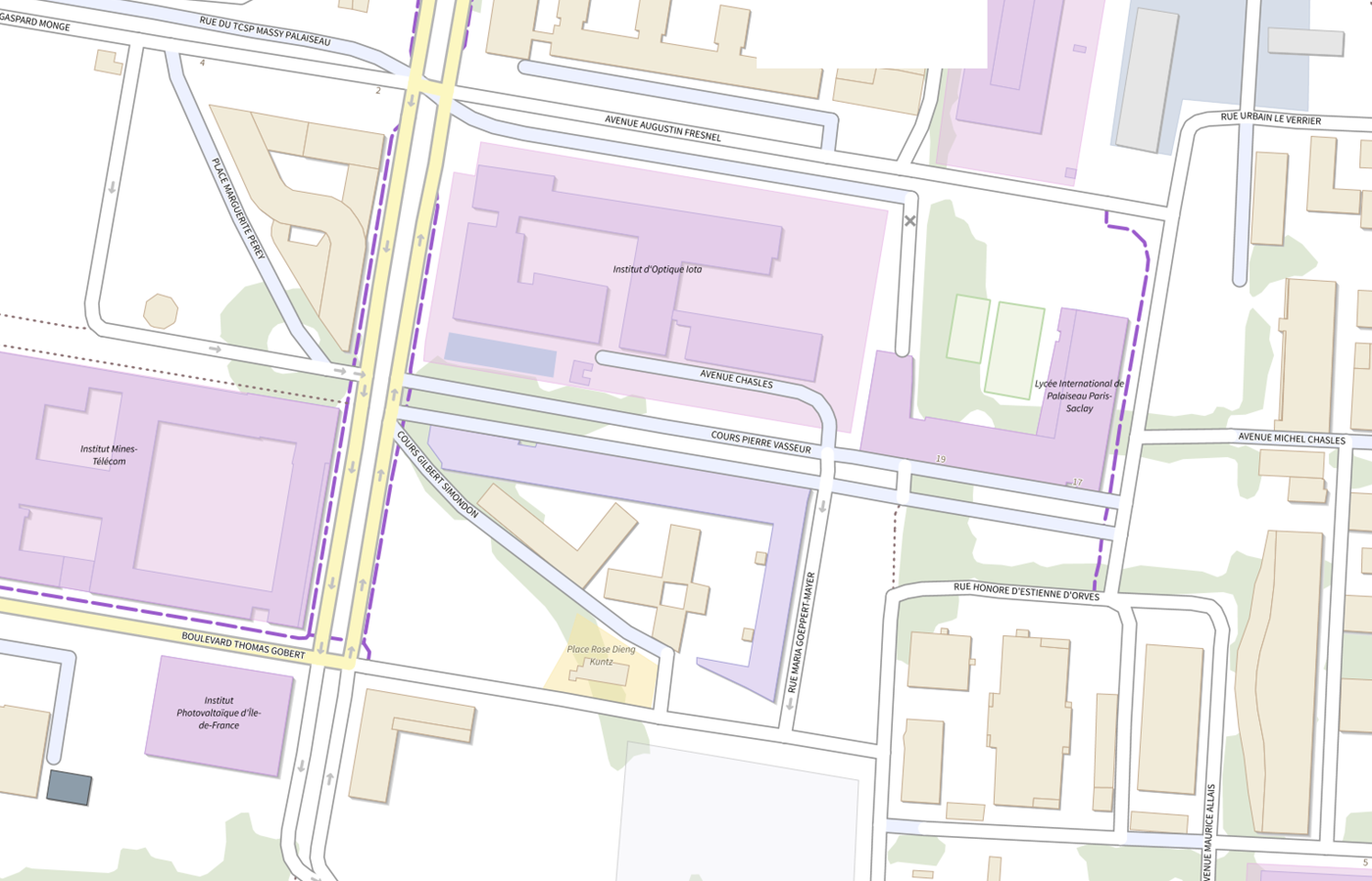 Plan IGN de situation de Residence Sociale Palaiseau
