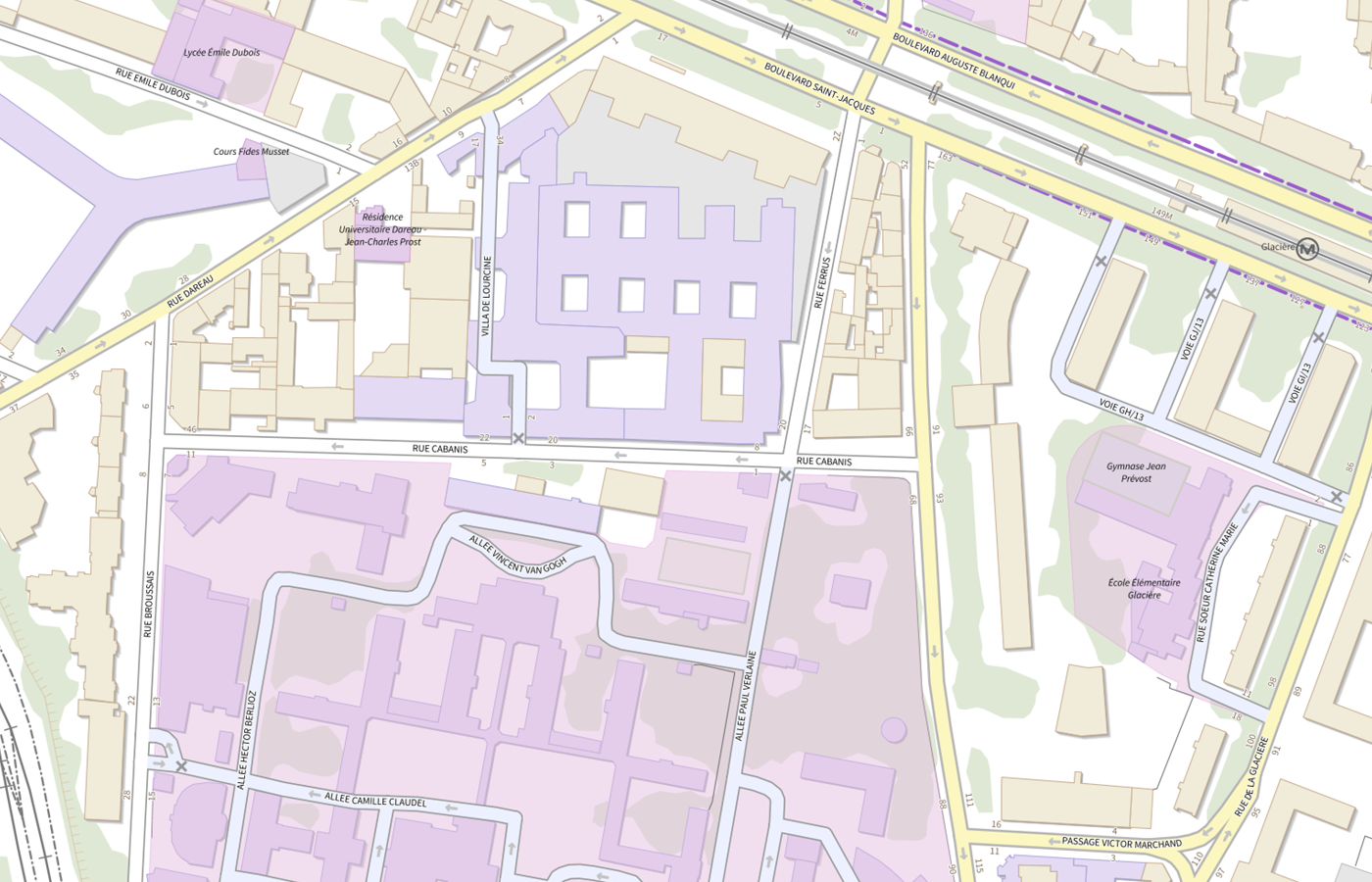 Plan IGN de situation de Centre Psypro Paris
