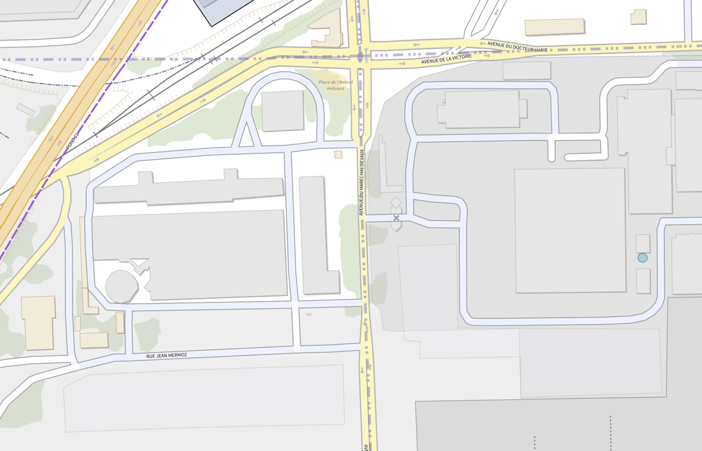 Plan IGN de situation de CHU Paray Vieille Poste