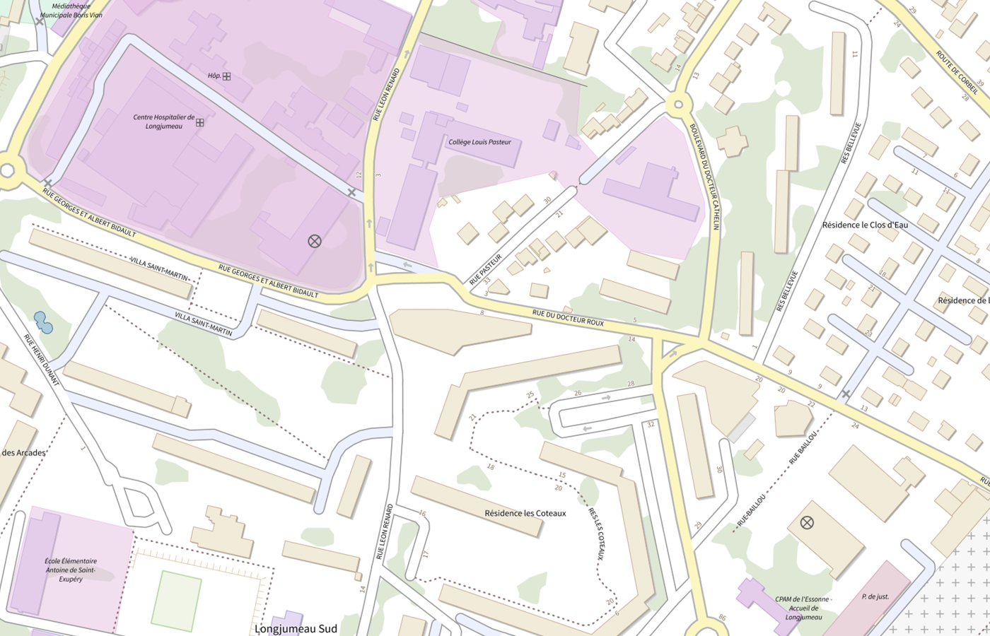 Plan IGN de situation de Selas Pharmacie des Coteaux