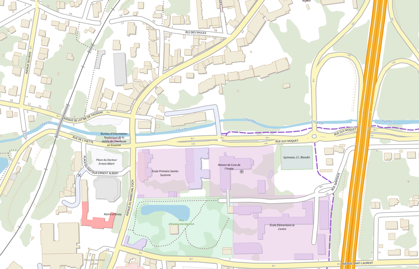 Plan IGN de situation de Espace conseil France Rénov' - Orsay