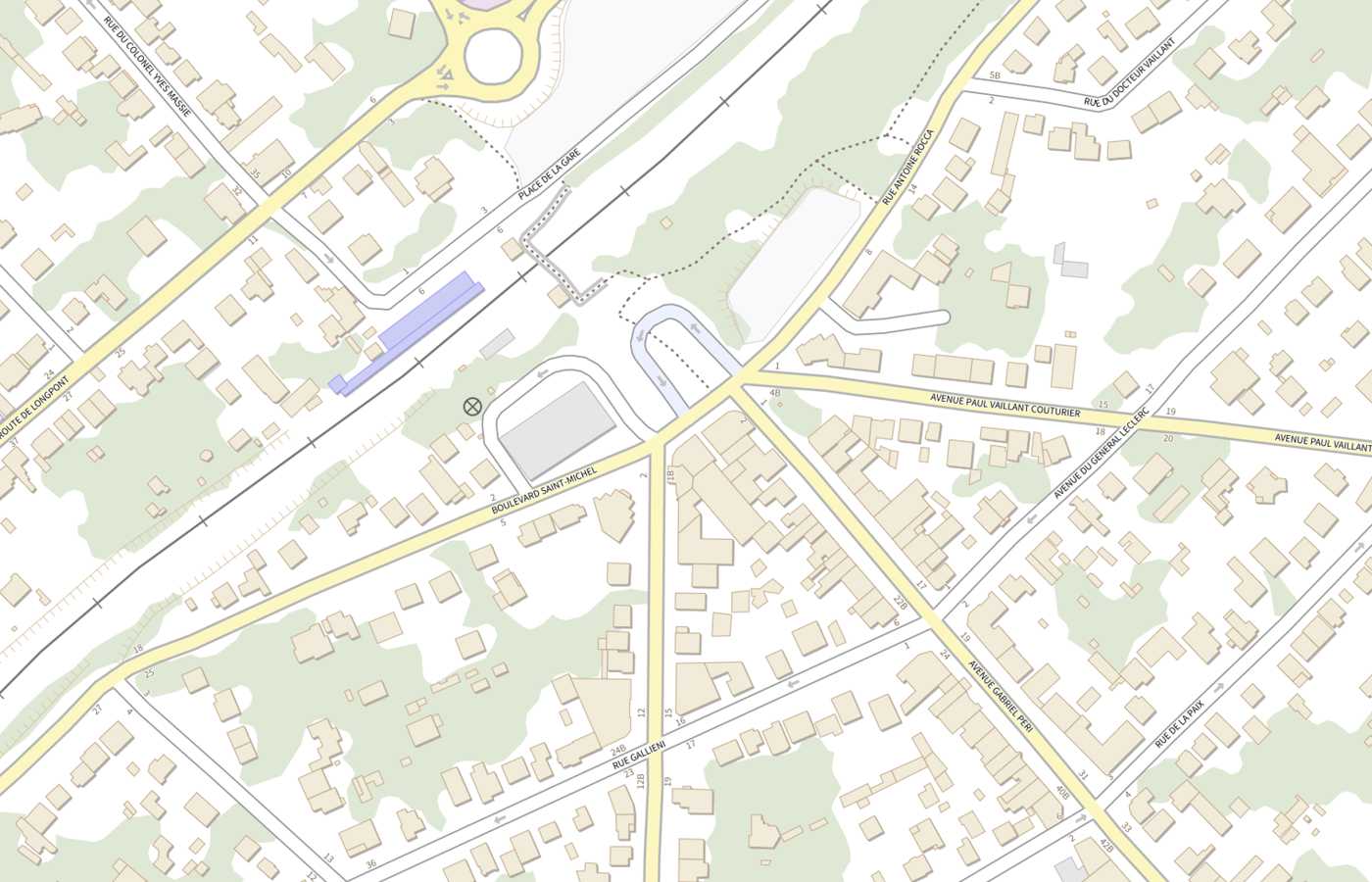 Plan IGN de situation de Pharmacie de la Gare de Sainte Geneve