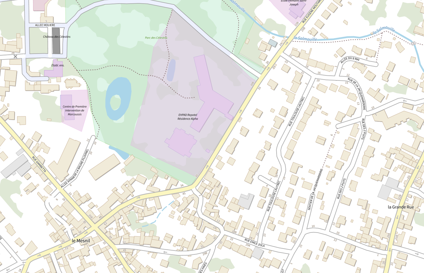 Plan IGN de situation de EHPAD Repotel Marcoussis