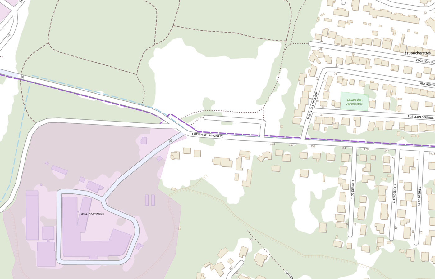 Plan IGN de situation de CDS Onera a Palaiseau