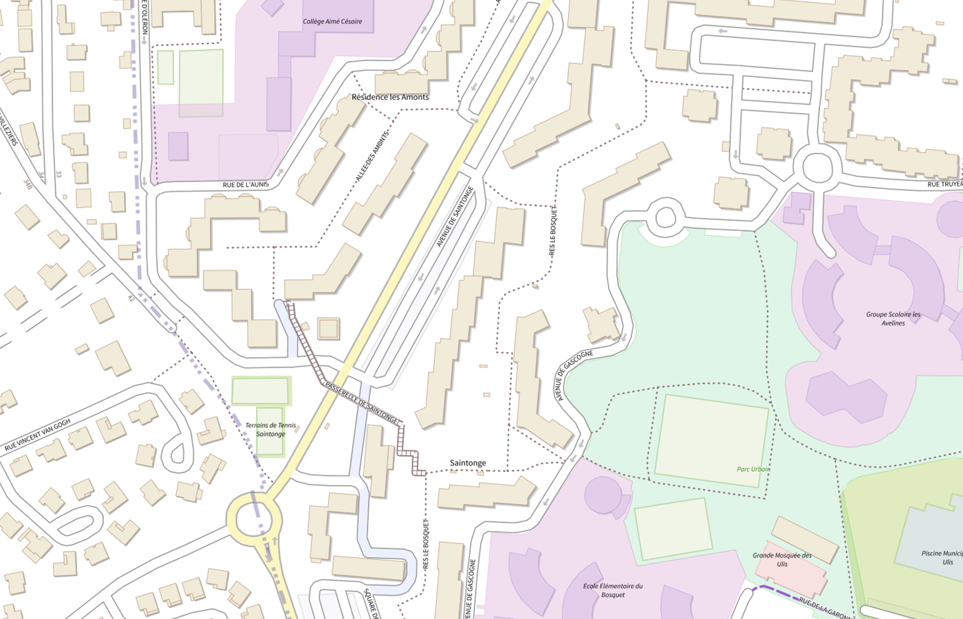 Plan IGN de situation de Css le Bosquet