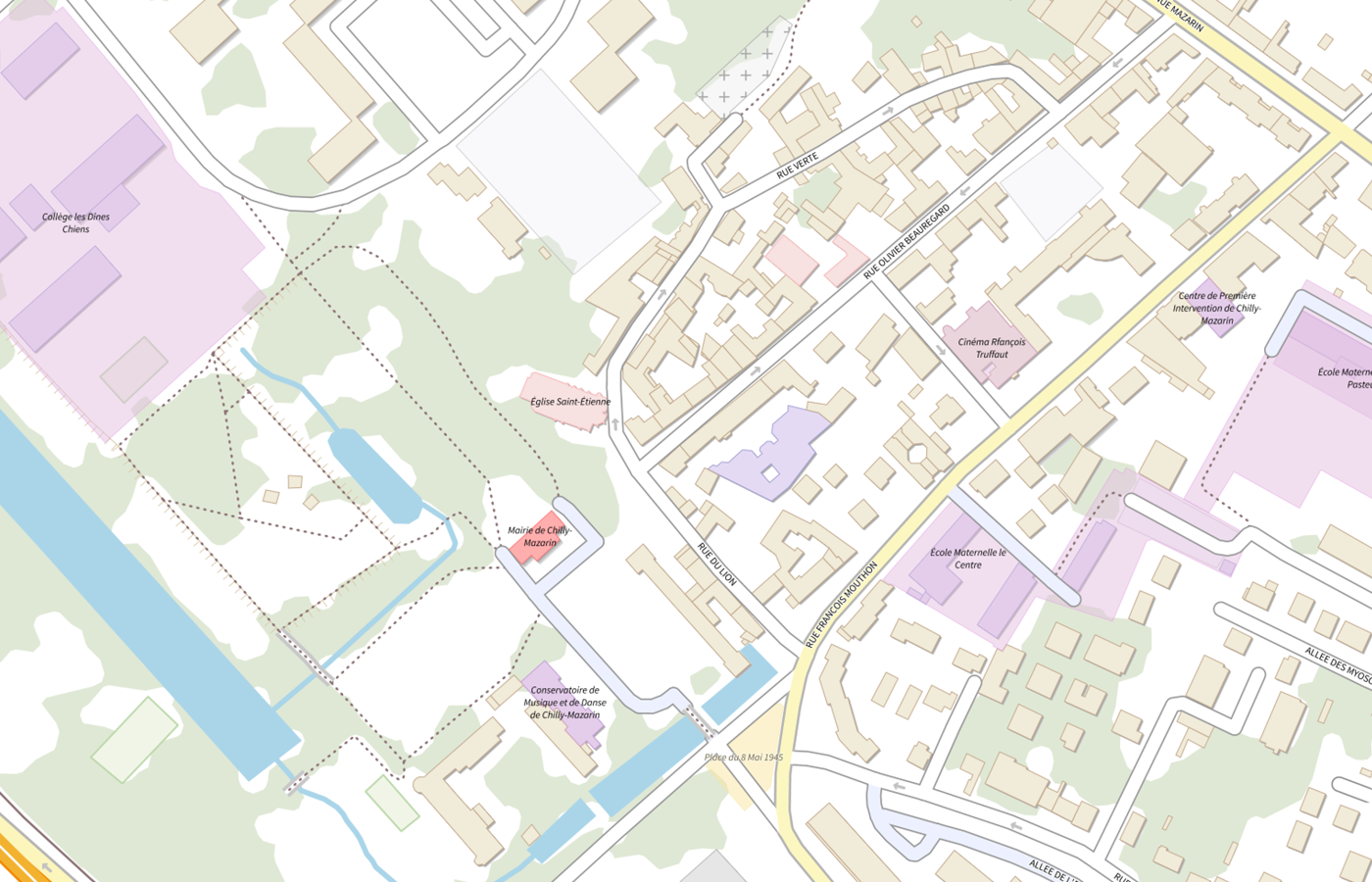 Plan IGN de situation de Cpmi de Chilly Mazarin