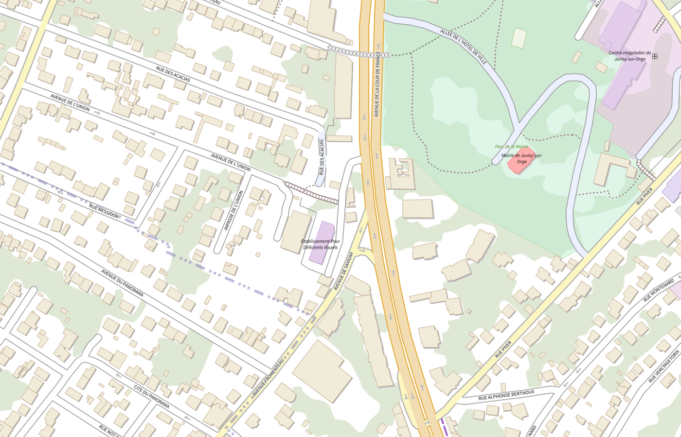 Plan IGN de situation de Sidva de Juvisy sur Orge