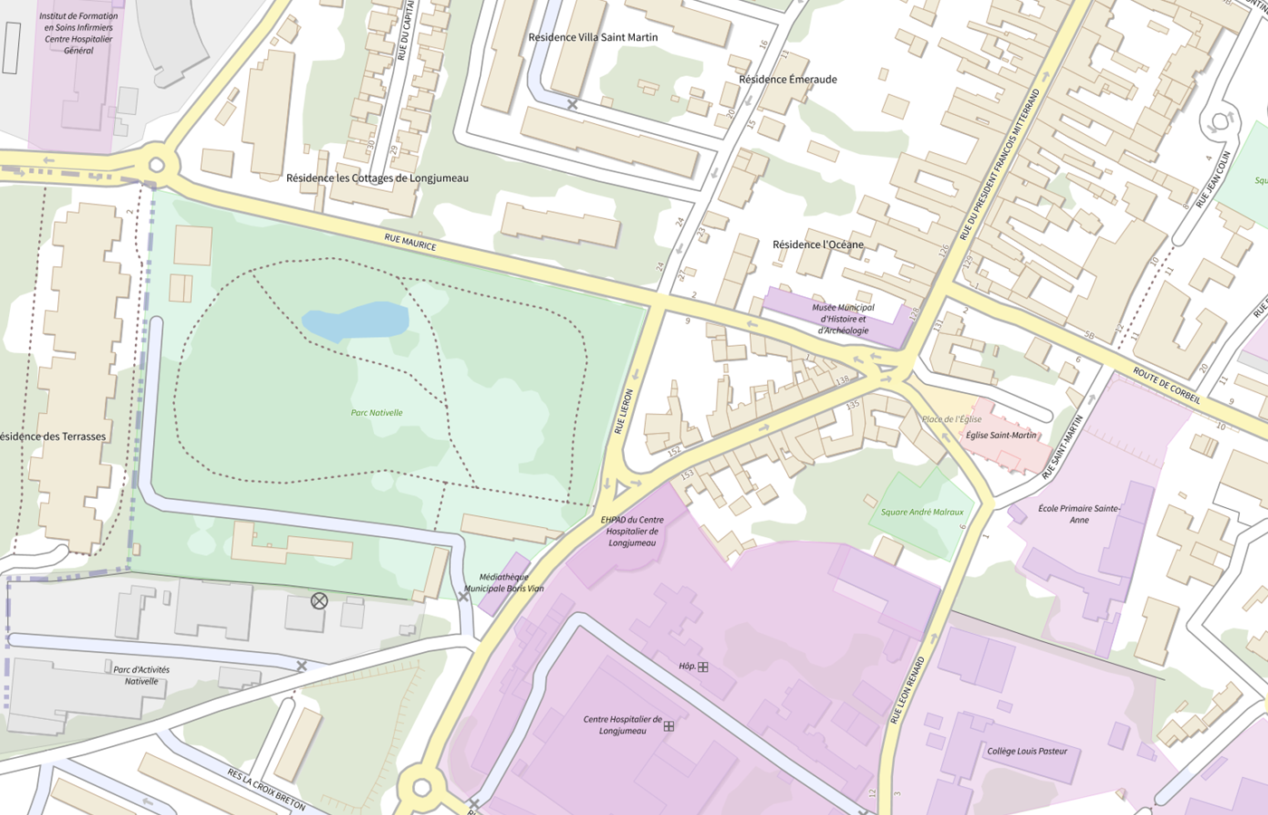 Plan IGN de situation de Centre Intersectoriel Accueil et Crise