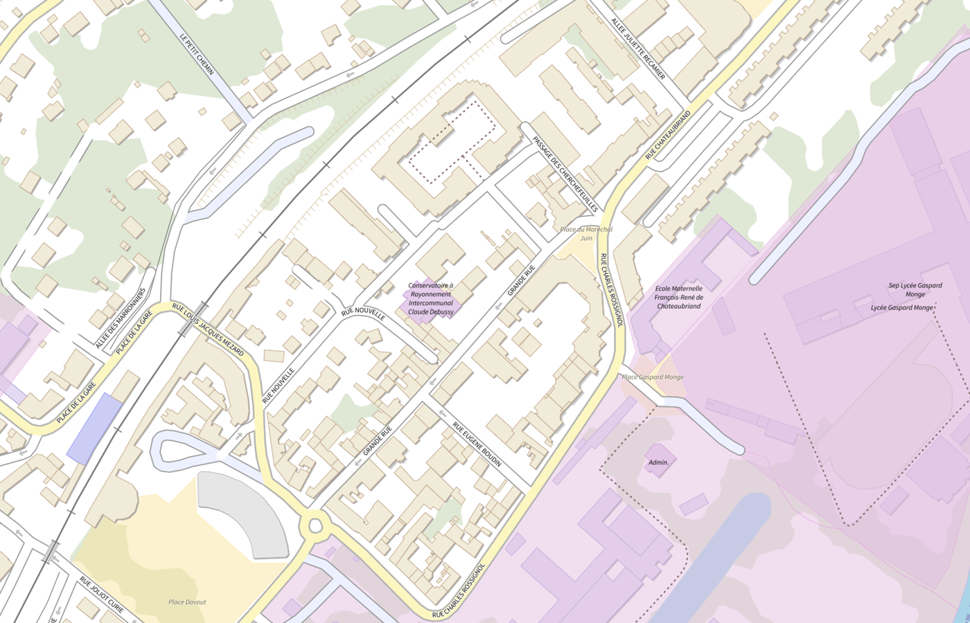 Plan IGN de situation de Mission locale pour l'insertion professionnelle et sociale des jeunes (16-25 ans) - Savigny-sur-Orge