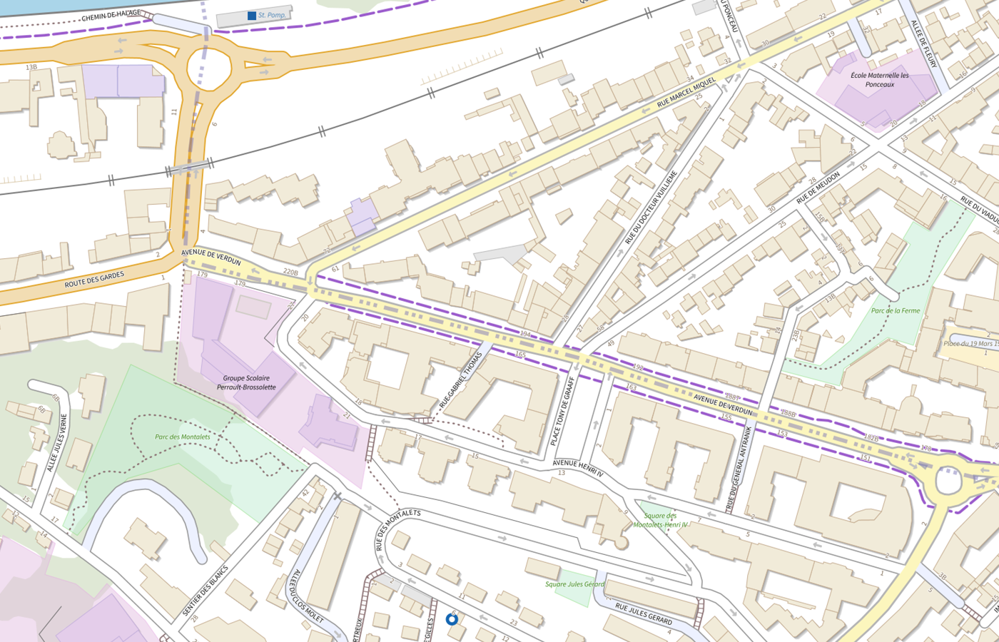Plan IGN de situation de CMP 92i06 Enfants