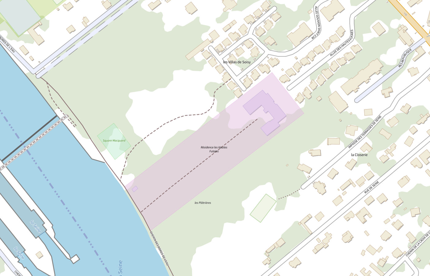 Plan IGN de situation de EHPAD Residence les Hautes Futaies