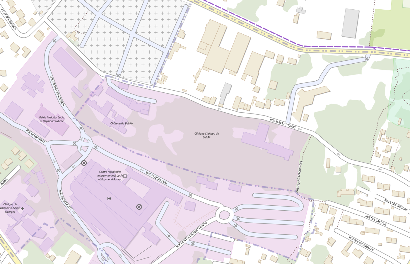Plan IGN de situation de EHPAD Residence les Trois Lions