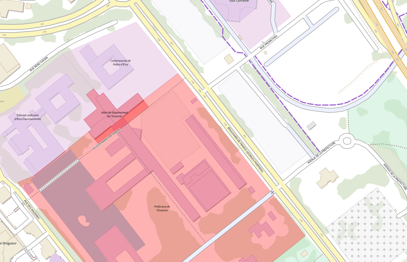 Plan IGN de situation de Agence nationale de l'habitat (Anah) - Délégation locale - Essonne