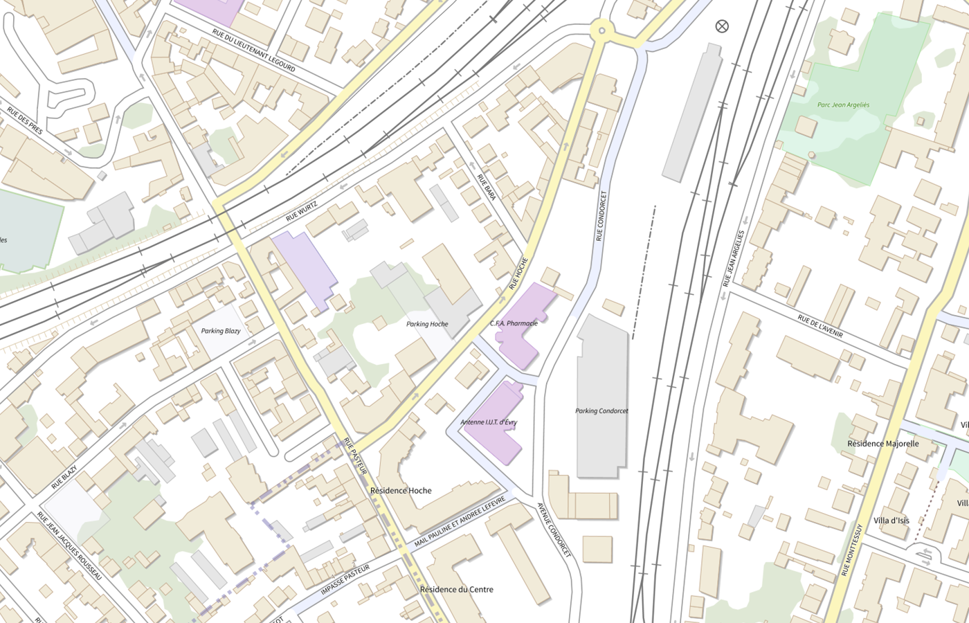 Plan IGN de situation de CMPP Juvisy sur Orge