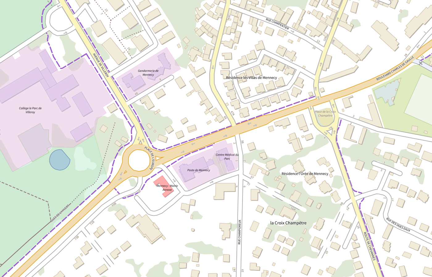 Plan IGN de situation de Centre de ressources et d'information des bénévoles (CRIB) - Comité départemental olympique et sportif de l'Essonne
