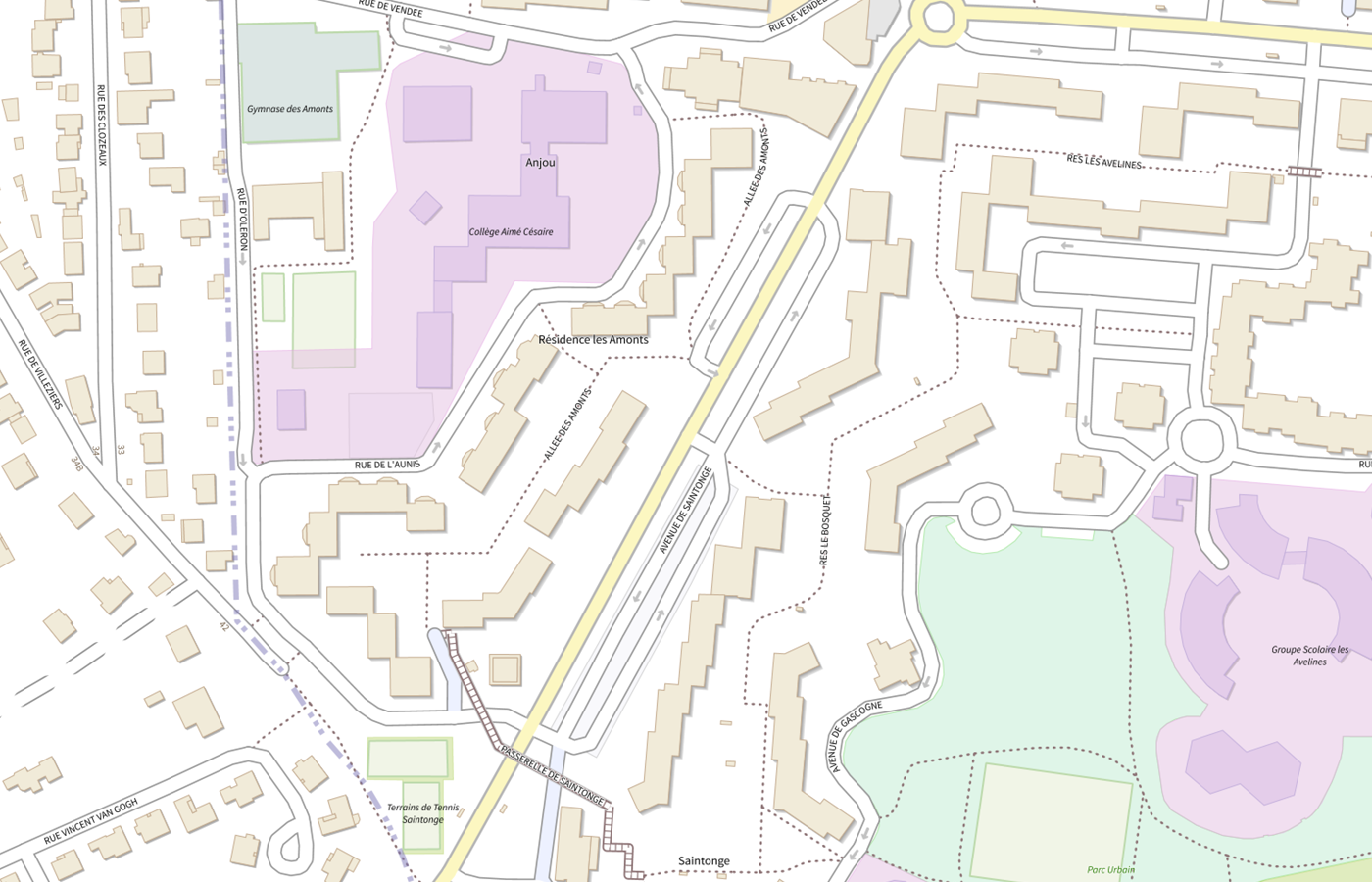 Plan IGN de situation de Maison de justice et du droit des Ulis
