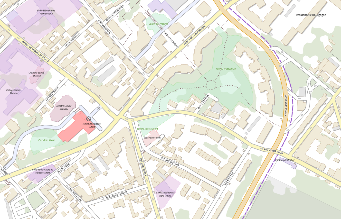 Plan IGN de situation de CMP Enfant de Maisons Alfort