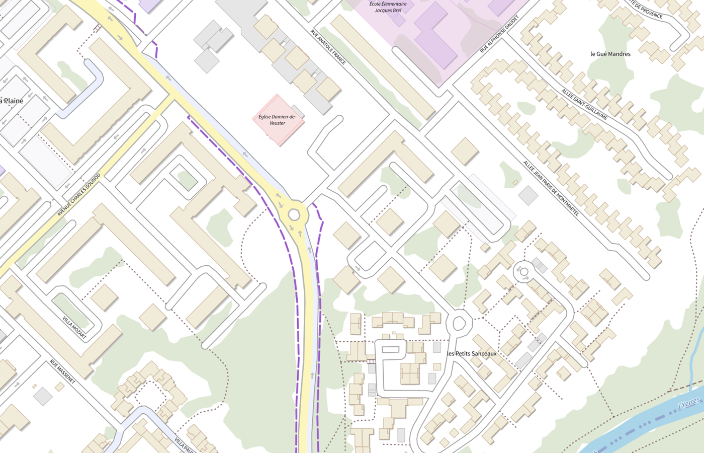 Plan IGN de situation de CMPP du Val d Yerres
