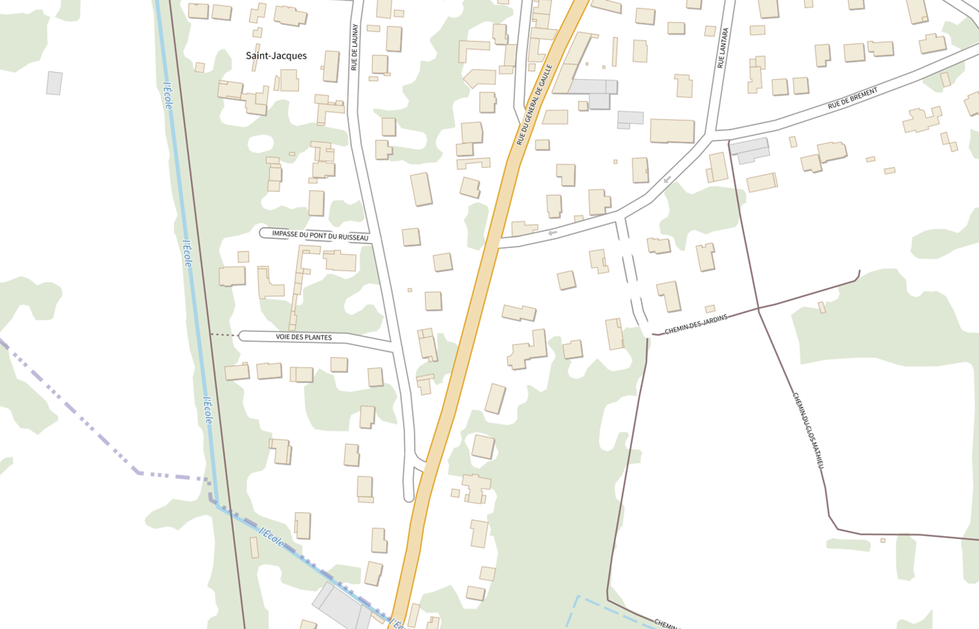 Plan IGN de situation de Accueil le Pont du Ruisseau